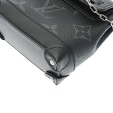 LOUIS VUITTON ルイヴィトン モノグラム ポルトクレ ミニ スティーマー 黒 M00340 レディース モノグラムエクリプスキャンバス ポーチ Aランク 中古 銀蔵