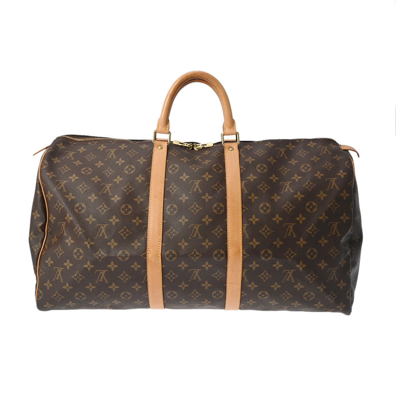 LOUIS VUITTON ルイヴィトン モノグラム キーポル 55 ブラウン M41424 ユニセックス モノグラムキャンバス ボストンバッグ ABランク 中古 銀蔵