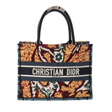 CHRISTIAN DIOR クリスチャンディオール ブックトート ミディアム セール品 マルチカラー - レディース ジャガード トートバッグ Aランク 中古 銀蔵