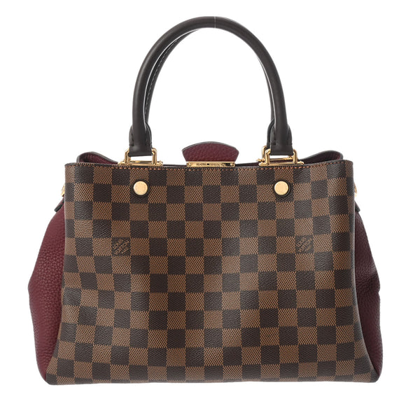 LOUIS VUITTON ルイヴィトン ダミエ ブリタニー ブラウン/ボルドー N41675 レディース ダミエキャンバス ハンドバッグ Aランク 中古 銀蔵