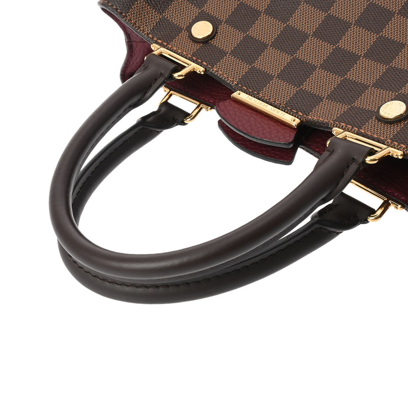 LOUIS VUITTON ルイヴィトン ダミエ ブリタニー ブラウン/ボルドー N41675 レディース ダミエキャンバス ハンドバッグ Aランク 中古 銀蔵