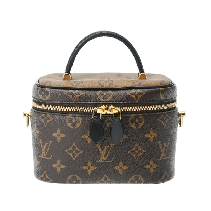 LOUIS VUITTON ルイヴィトン モノグラムリバース ヴァニティNV PM 2WAY ブラウン M45165 レディース モノグラムキャンバス ハンドバッグ Aランク 中古 銀蔵