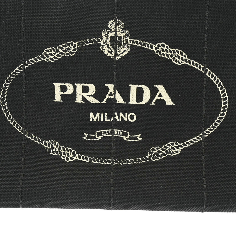 PRADA プラダ カナパ ミニ ハンドバッグ 黒 ゴールド金具 - レディース キャンバス トートバッグ ABランク 中古 銀蔵