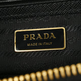 PRADA プラダ ガレリア スモールバッグ 黒 ゴールド金具 1BA896 レディース サフィアーノ 2WAYバッグ 新同 中古 銀蔵