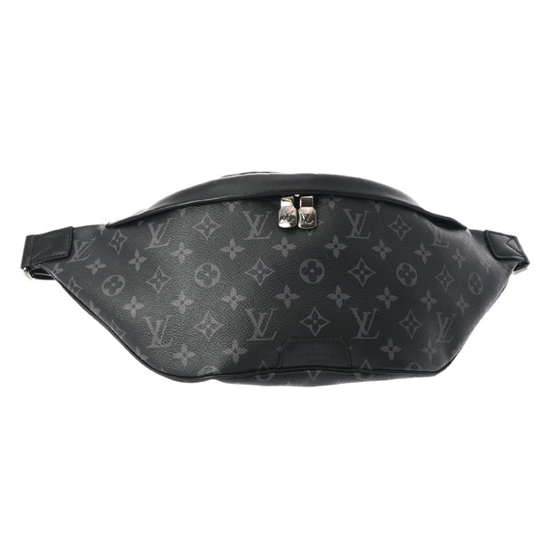 LOUIS VUITTON ルイヴィトン モノグラムエクリプス ディスカバリー バムバッグ 黒 /グレー M44336 メンズ モノグラムエクリプスキャンバス ボディバッグ Aランク 中古 銀蔵