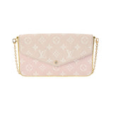 LOUIS VUITTON ルイヴィトン モノグラムアンプラント ポシェットフェリシー チェーンウォレット ピンク/ベージュ M81359 レディース レザー ショルダーバッグ ABランク 中古 銀蔵