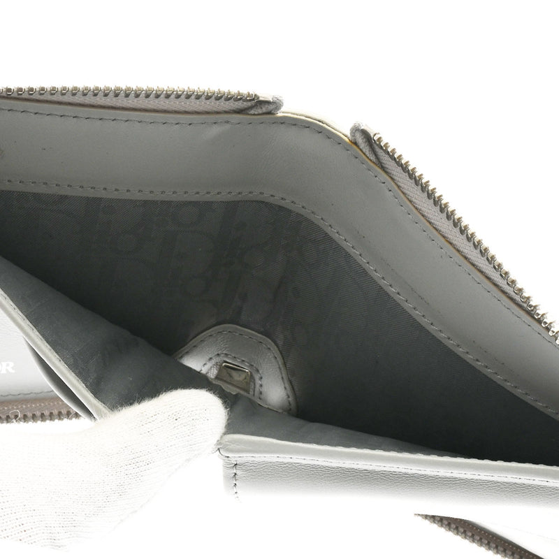 CHRISTIAN DIOR クリスチャンディオール ウイングズウォレット Air Dior グレー - メンズ カーフ 二つ折り財布 Aランク 中古 銀蔵