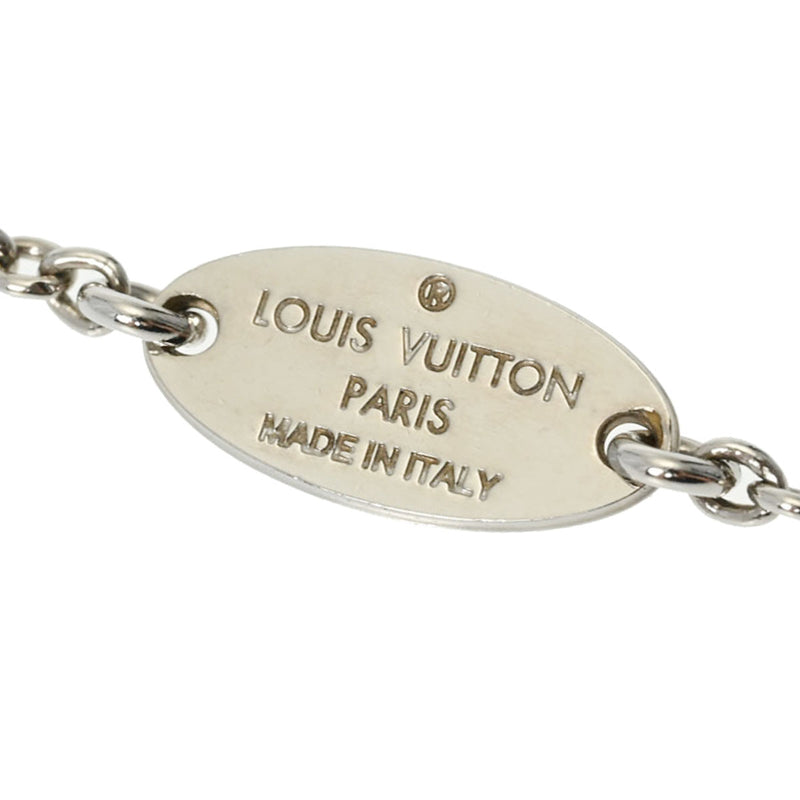 LOUIS VUITTON ルイヴィトン エッセンシャルV シルバー金具 M63197 レディース メタル ネックレス ABランク 中古 銀蔵