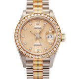 ロレックス デイトジャスト 10Pダイヤ ベゼルダイヤ 69139GBIC E番(1990年～1991年頃) シャンパンコンピュータ/ダイヤモンド レディース 腕時計 自動巻き 中古 銀蔵