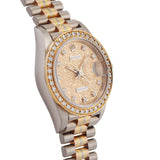 ロレックス デイトジャスト 10Pダイヤ ベゼルダイヤ 69139GBIC E番(1990年～1991年頃) シャンパンコンピュータ/ダイヤモンド レディース 腕時計 自動巻き 中古 銀蔵