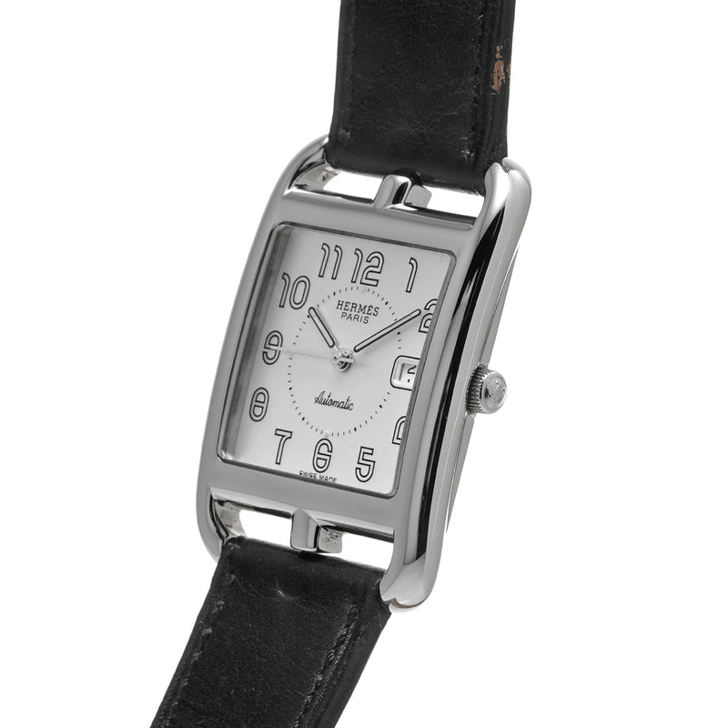 HERMES エルメス ケープコッド ドゥブルトゥール CC1.710 メンズ SS/革 腕時計 自動巻き Aランク 中古 銀蔵