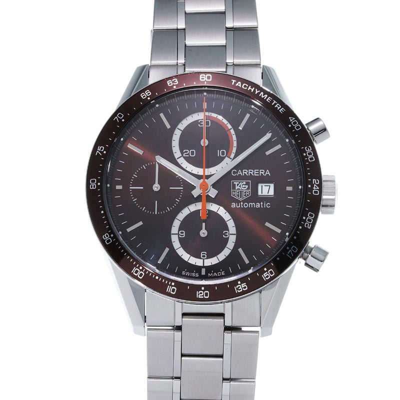 TAG HEUER タグホイヤー カレラ クロノグラフ タキメーター CV2013.BA0794 メンズ SS 腕時計 自動巻き ブラウン文字盤 Aランク 中古 銀蔵