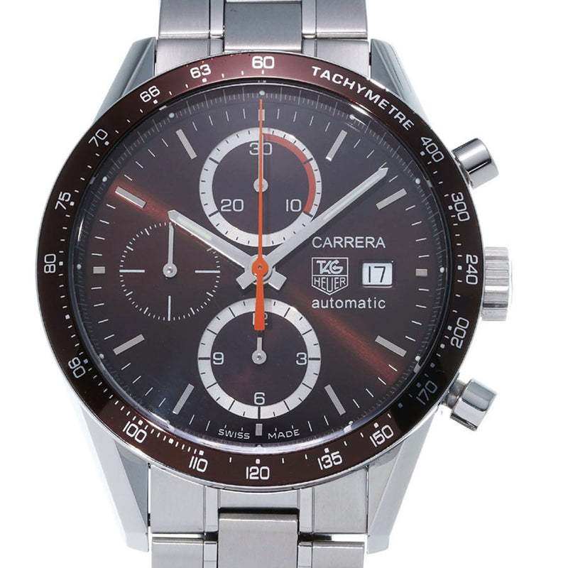 TAG HEUER タグホイヤー カレラ クロノグラフ タキメーター CV2013.BA0794 メンズ SS 腕時計 自動巻き ブラウン文字盤 Aランク 中古 銀蔵