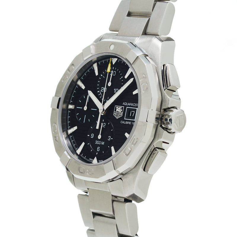 TAG HEUER タグホイヤー カレラ クロノグラフ CAY2110.BA0927 メンズ SS 腕時計 自動巻き 黒文字盤 Aランク 中古 銀蔵