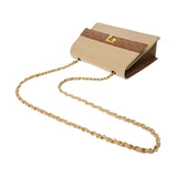 CHANEL シャネル マトラッセ チェーンショルダー ベージュ/茶 レディース ラムスキン ショルダーバッグ Bランク 中古 銀蔵