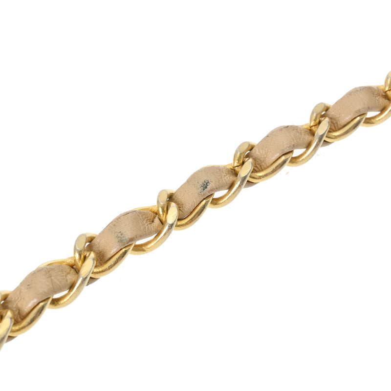 CHANEL シャネル マトラッセ チェーンショルダー ベージュ/茶 レディース ラムスキン ショルダーバッグ Bランク 中古 銀蔵