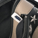 JIMMY CHOO ジミーチュウ スタッズ バイカラー グレー/ブラック ユニセックス レザー ウエストバッグ Aランク 中古 銀蔵