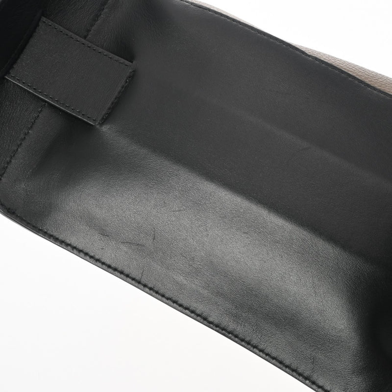 JIMMY CHOO ジミーチュウ スタッズ バイカラー グレー/ブラック ユニセックス レザー ウエストバッグ Aランク 中古 銀蔵