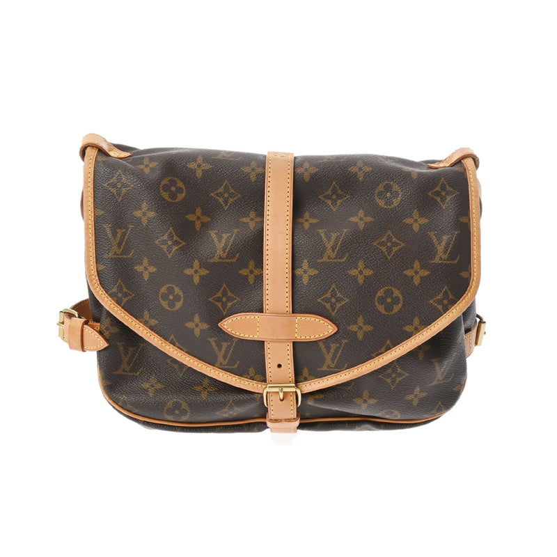 LOUIS VUITTON ルイヴィトン モノグラム ソミュール 30 ブラウン M42256 レディース モノグラムキャンバス ショルダーバッグ ABランク 中古 銀蔵