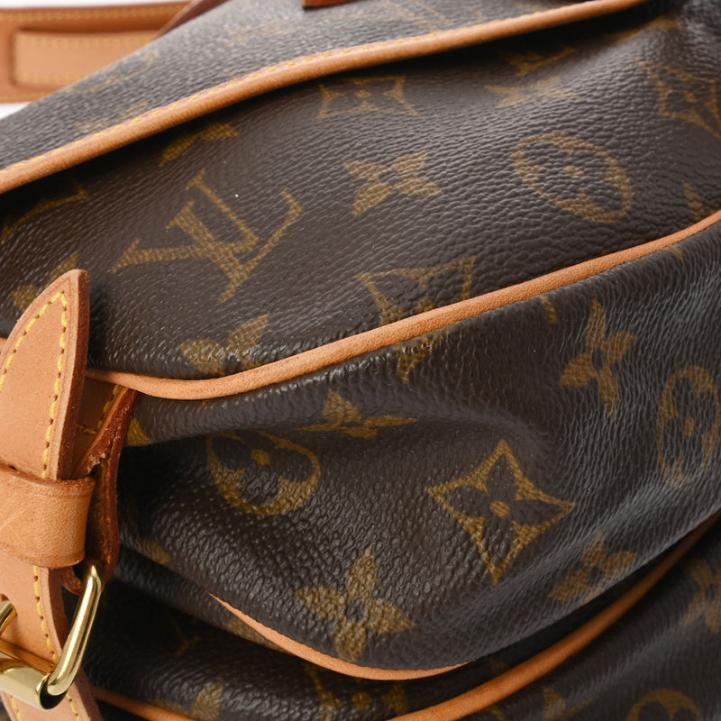 LOUIS VUITTON ルイヴィトン モノグラム ソミュール 30 ブラウン M42256 レディース モノグラムキャンバス ショルダーバッグ ABランク 中古 銀蔵