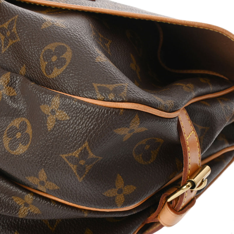 LOUIS VUITTON ルイヴィトン モノグラム ソミュール 30 ブラウン M42256 レディース モノグラムキャンバス ショルダーバッグ ABランク 中古 銀蔵