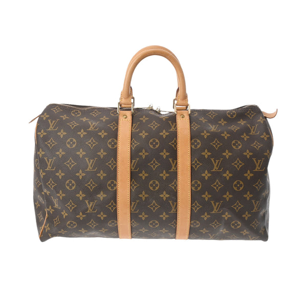 LOUIS VUITTON ルイヴィトン モノグラム キーポル 45 ブラウン M41428 ユニセックス モノグラムキャンバス ボストンバッグ Bランク 中古 銀蔵