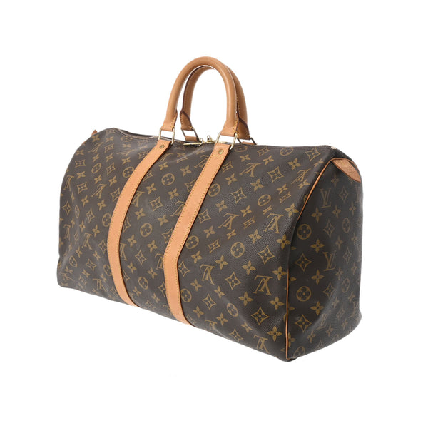 LOUIS VUITTON ルイヴィトン モノグラム キーポル 45 ブラウン M41428 ユニセックス モノグラムキャンバス ボストンバッグ Bランク 中古 銀蔵