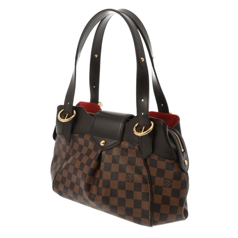 LOUIS VUITTON ルイヴィトン ダミエ システィナPM ブラウン N41542 レディース ダミエキャンバス ハンドバッグ Aランク 中古 銀蔵