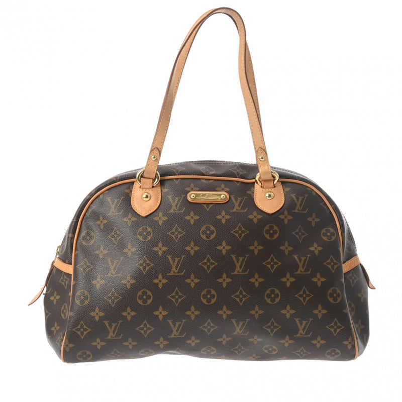 LOUIS VUITTON ルイヴィトン モノグラム モントルグイユ GM ブラウン M95566 ユニセックス モノグラムキャンバス ハンドバッグ Bランク 中古 銀蔵