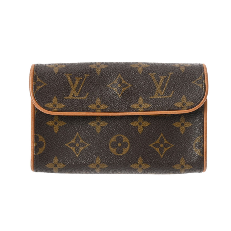 LOUIS VUITTON ルイヴィトン モノグラム ポシェットフロランティーヌ ベルトS ブラウン M51855 レディース モノグラムキャンバス ウエストバッグ Bランク 中古 銀蔵