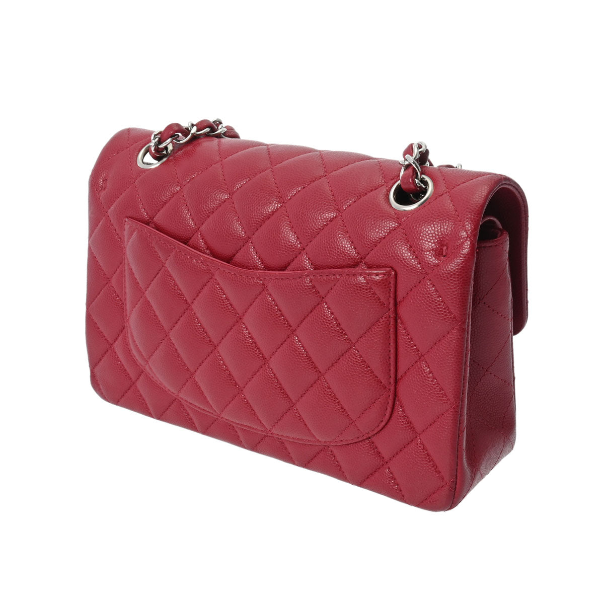 シャネルチェーンショルダー 二重蓋 23cm 42976 赤 レディース