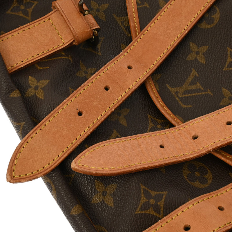 LOUIS VUITTON ルイヴィトン モノグラム ソミュール 43 ブラウン M42252 レディース モノグラムキャンバス ショルダーバッグ Bランク 中古 銀蔵