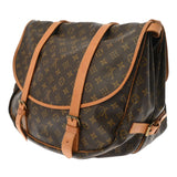 LOUIS VUITTON ルイヴィトン モノグラム ソミュール 43 ブラウン M42252 レディース モノグラムキャンバス ショルダーバッグ Bランク 中古 銀蔵