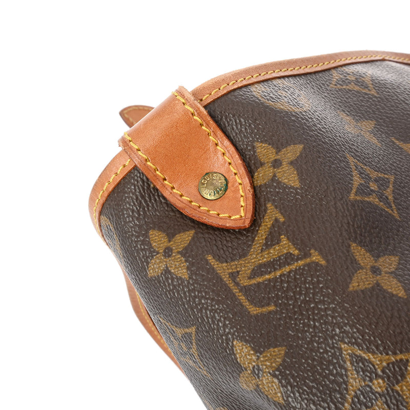 LOUIS VUITTON ルイヴィトン モノグラム ソミュール 35 ブラウン M42254 レディース モノグラムキャンバス ショルダーバッグ Bランク 中古 銀蔵