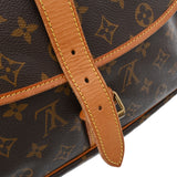 LOUIS VUITTON ルイヴィトン モノグラム ソミュール 35 ブラウン M42254 レディース モノグラムキャンバス ショルダーバッグ Bランク 中古 銀蔵