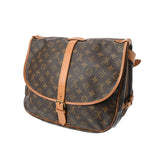 LOUIS VUITTON ルイヴィトン モノグラム ソミュール 35 ブラウン M42254 レディース モノグラムキャンバス ショルダーバッグ Bランク 中古 銀蔵