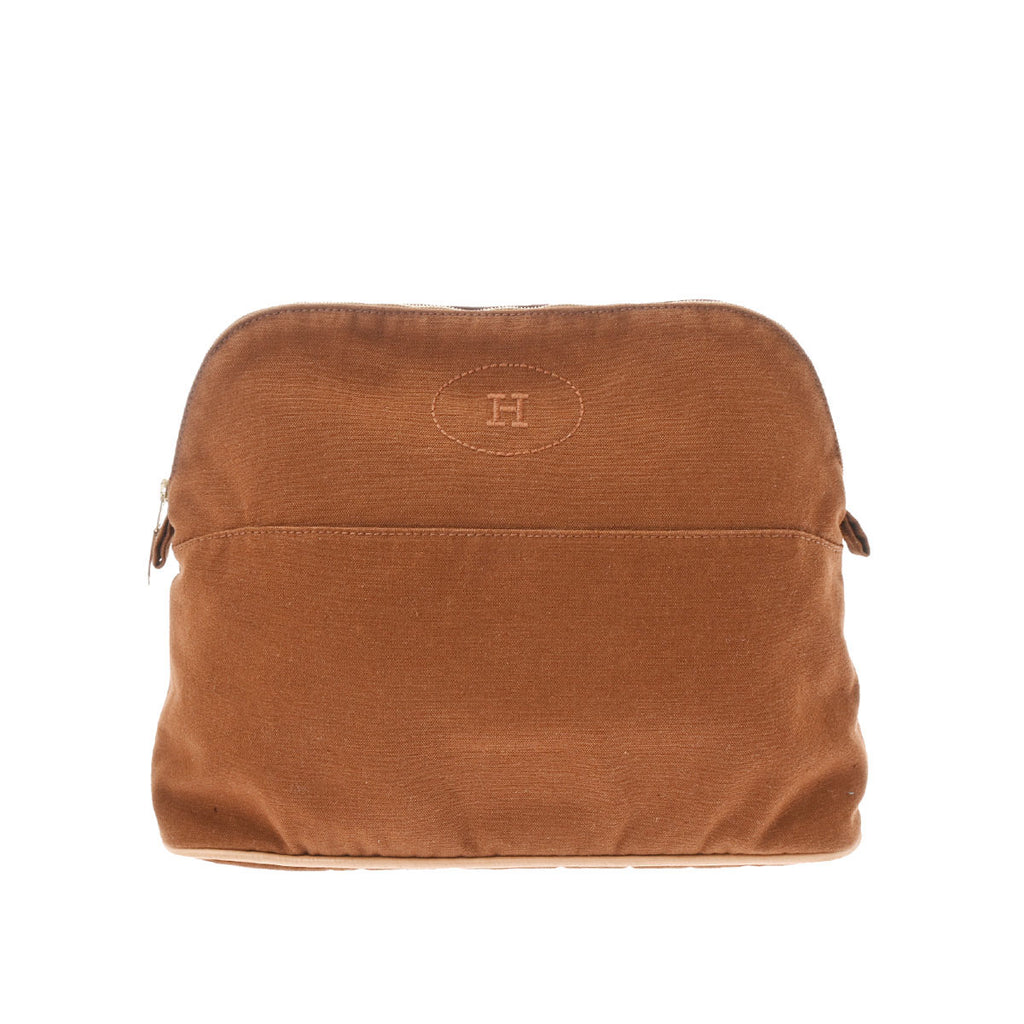 エルメスボリード ブラウン ゴールド金具 ユニセックス キャンバス