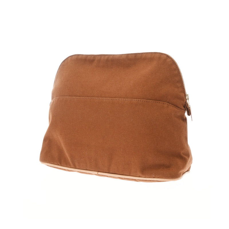 美品☆HERMES エルメス ボリードポーチ ブラウン エルメスボリード ブラウン ユニセックス キャンバス ポーチ