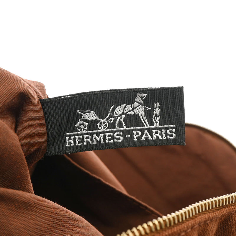 エルメスボリード ブラウン ゴールド金具 ユニセックス キャンバス
