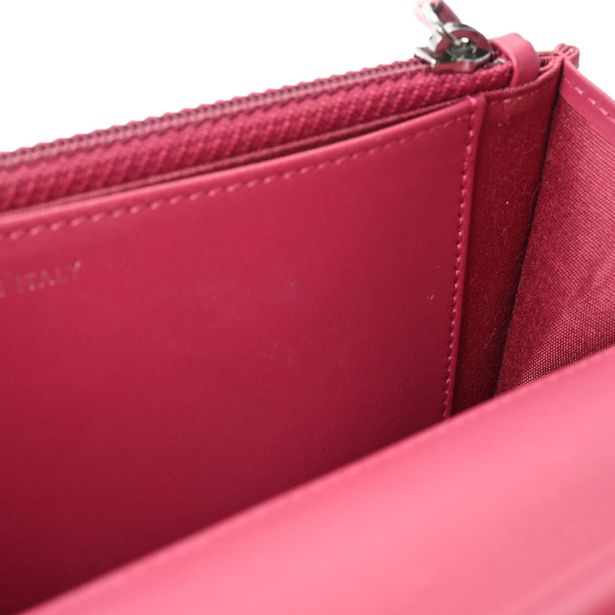 シャネル 財布 エナメル マトラッセ ケース シルバー金具 シャネルチェーンウォレット 42976 ピンク シルバー系金具 レディース