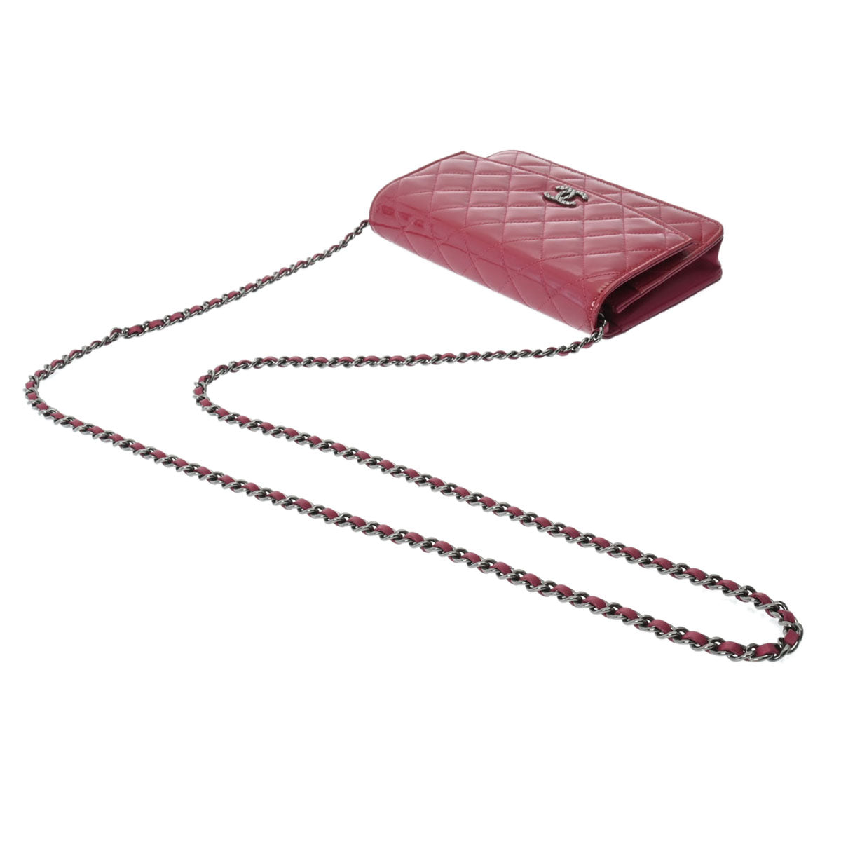 シャネルチェーンウォレット 42976 ピンク シルバー系金具 レディース