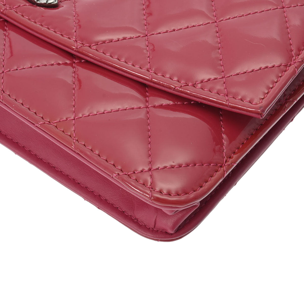 シャネルチェーンウォレット 42976 ピンク シルバー系金具 レディース