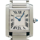 CARTIER カルティエ タンク フランセーズ SM W51008Q3 レディース SS 腕時計 クオーツ アイボリー文字盤 Aランク 中古 銀蔵