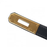 HERMES エルメス ケリー 32 外縫い 2WAY ブルーインディゴ □F刻印(2002年頃) レディース ボックスカーフ ハンドバッグ Aランク 中古 銀蔵