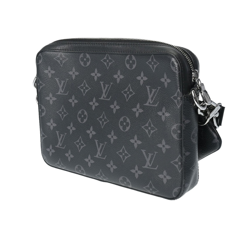 LOUIS VUITTON ルイヴィトン モノグラムエクリプス トリオメッセンジャー 黒 M69443 メンズ モノグラムキャンバス ショルダーバッグ Aランク 中古 銀蔵