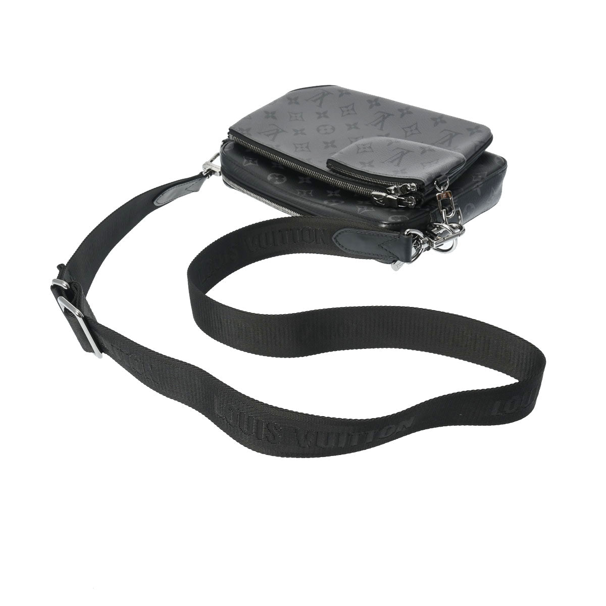 ルイヴィトントリオメッセンジャー 43019 黒 メンズ モノグラム