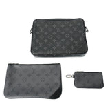 LOUIS VUITTON ルイヴィトン モノグラムエクリプス トリオメッセンジャー 黒 M69443 メンズ モノグラムキャンバス ショルダーバッグ Aランク 中古 銀蔵