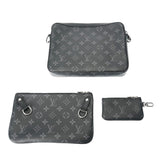 LOUIS VUITTON ルイヴィトン モノグラムエクリプス トリオメッセンジャー 黒 M69443 メンズ モノグラムキャンバス ショルダーバッグ Aランク 中古 銀蔵