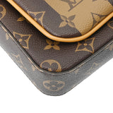 LOUIS VUITTON ルイヴィトン モノグラム ストライプ トリオメッセンジャー NIGOコラボ ブラウン M45965 レディース モノグラムキャンバス ショルダーバッグ Aランク 中古 銀蔵