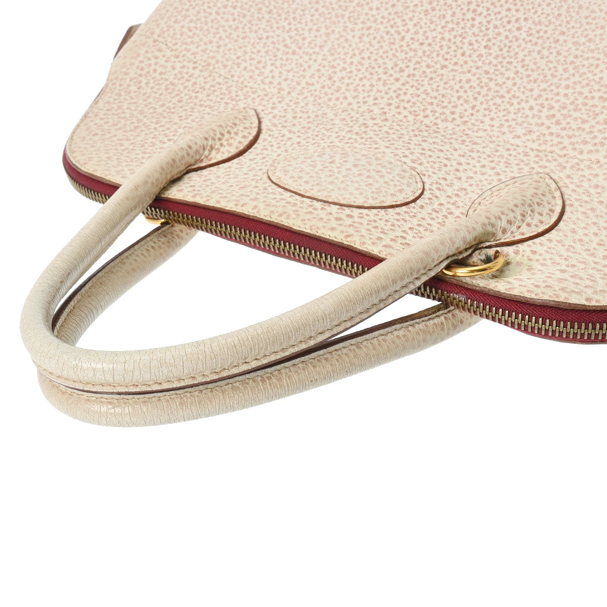 エルメス31 14142 白/赤茶系 □E刻印(2001年頃)刻印 レディース